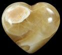 Polished, Brown Calcite Heart - Madagascar #62533-1